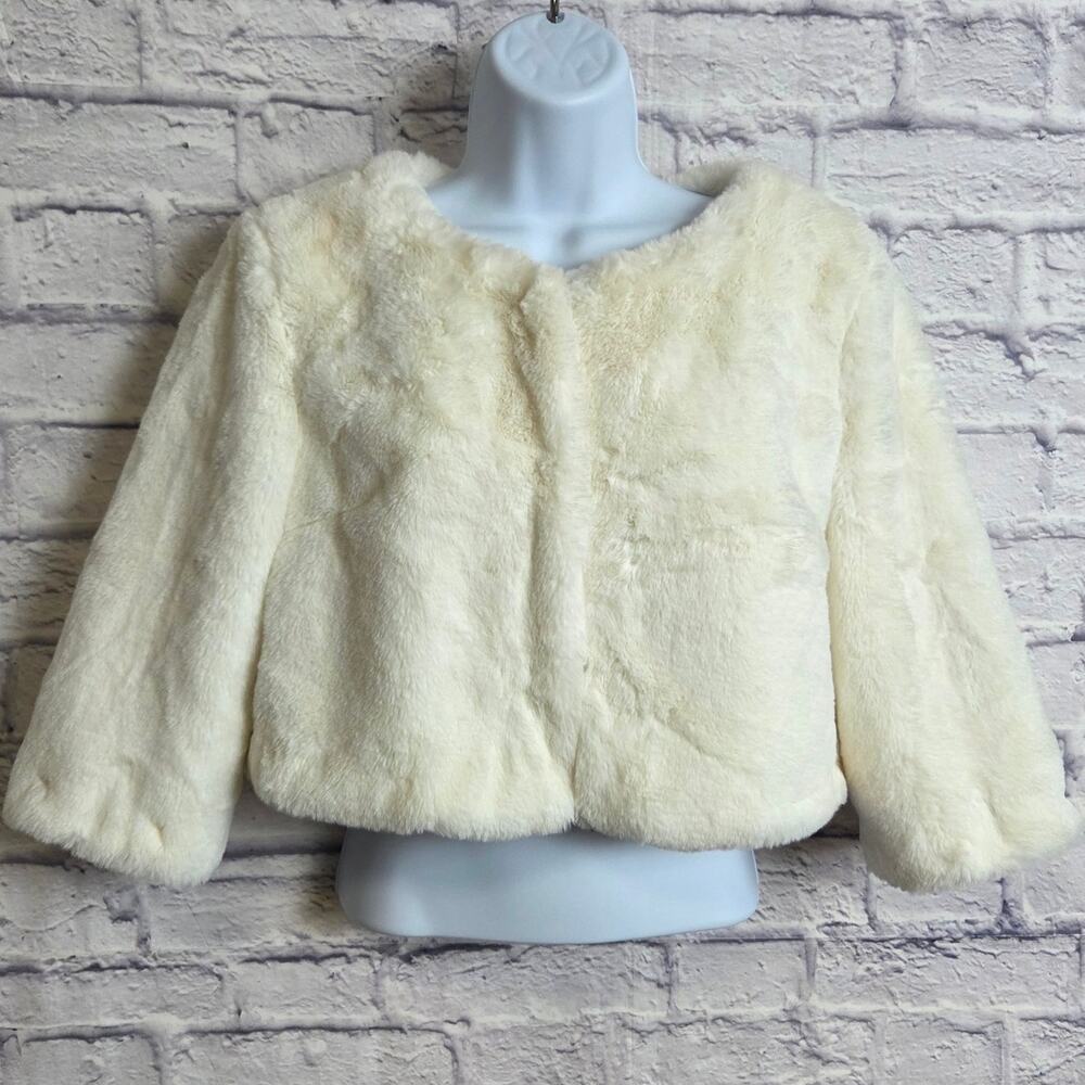 Betsey Johnson Small Vintage Inspired Faux Fur Shrug/Cropped Bolero Jacket